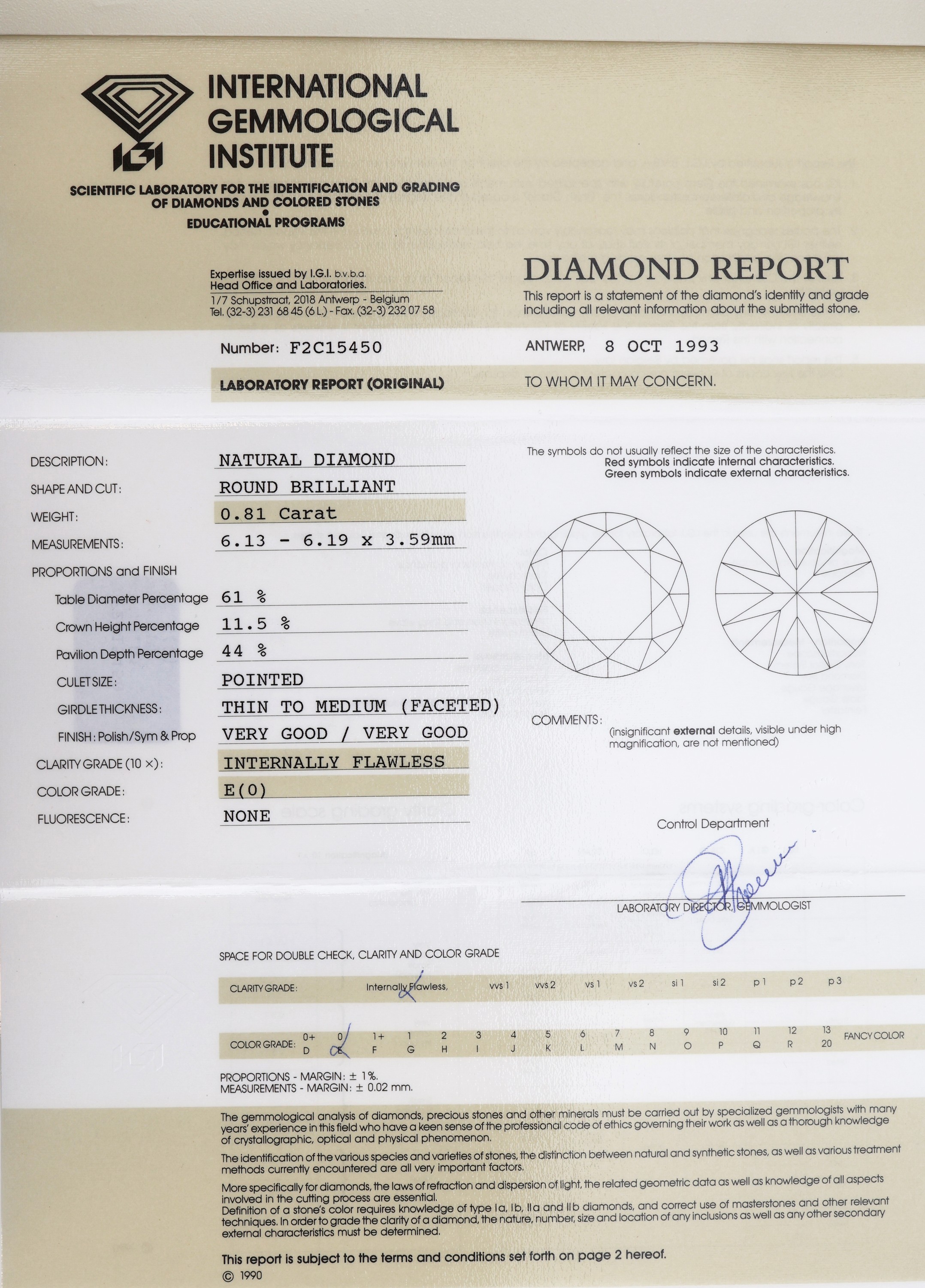 Detail a: Paar 18 kt Gold Brillant-Ohrstecker, WG 750/000, 2 Brillanten, 1 x 0.81 ct 1 x 0.77 ct, zus. ca. 1.58 ct hochfeines Weiß(E)/lr, abnehmbare Kränze ...