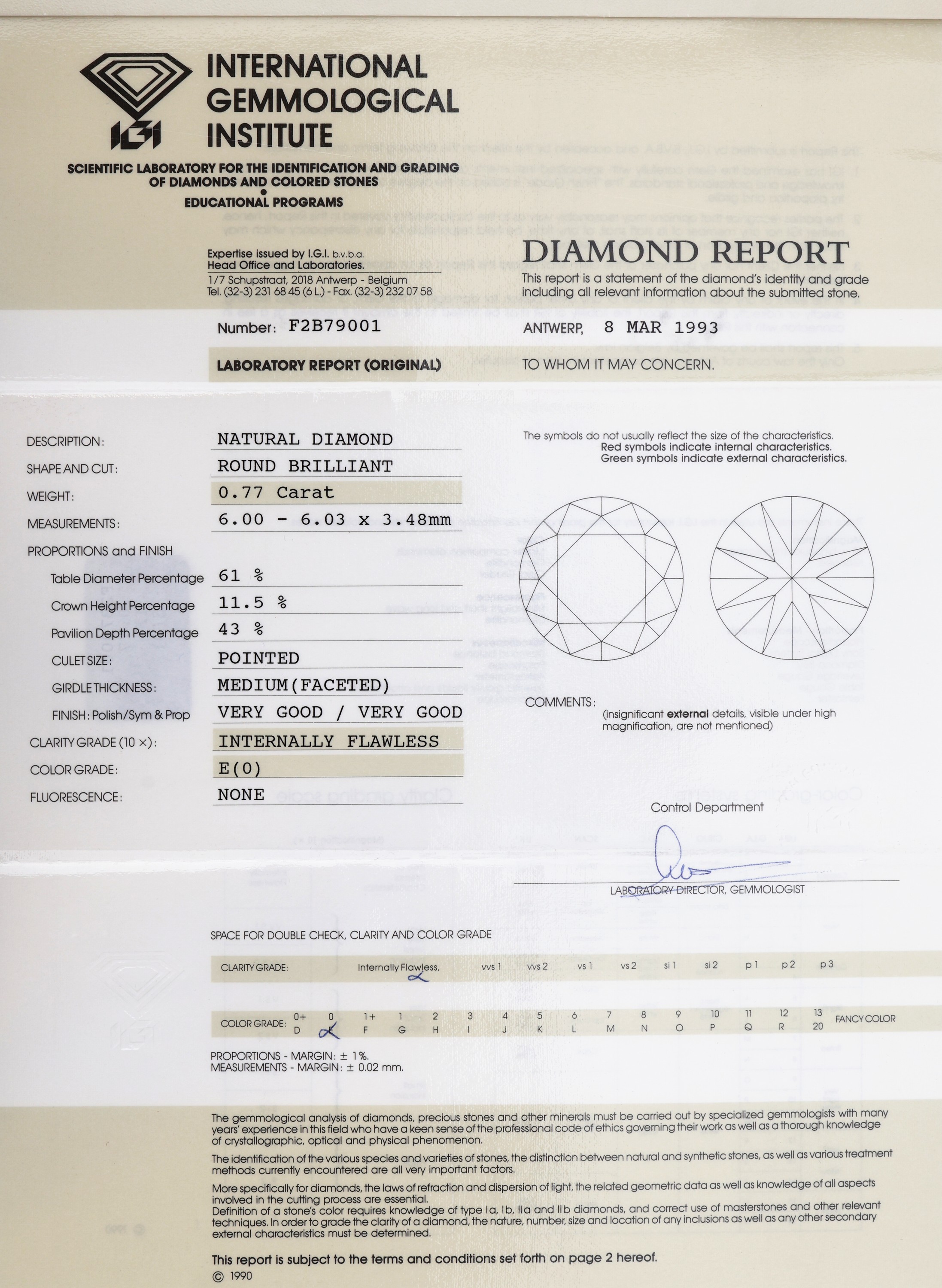 Detail b: Paar 18 kt Gold Brillant-Ohrstecker, WG 750/000, 2 Brillanten, 1 x 0.81 ct 1 x 0.77 ct, zus. ca. 1.58 ct hochfeines Weiß(E)/lr, abnehmbare Kränze ...
