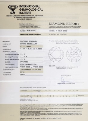 26965304b - Paar 18 kt Gold Brillant-Ohrstecker, WG 750/000, 2 Brillanten, 1 x 0.81 ct 1 x 0.77 ct, ...