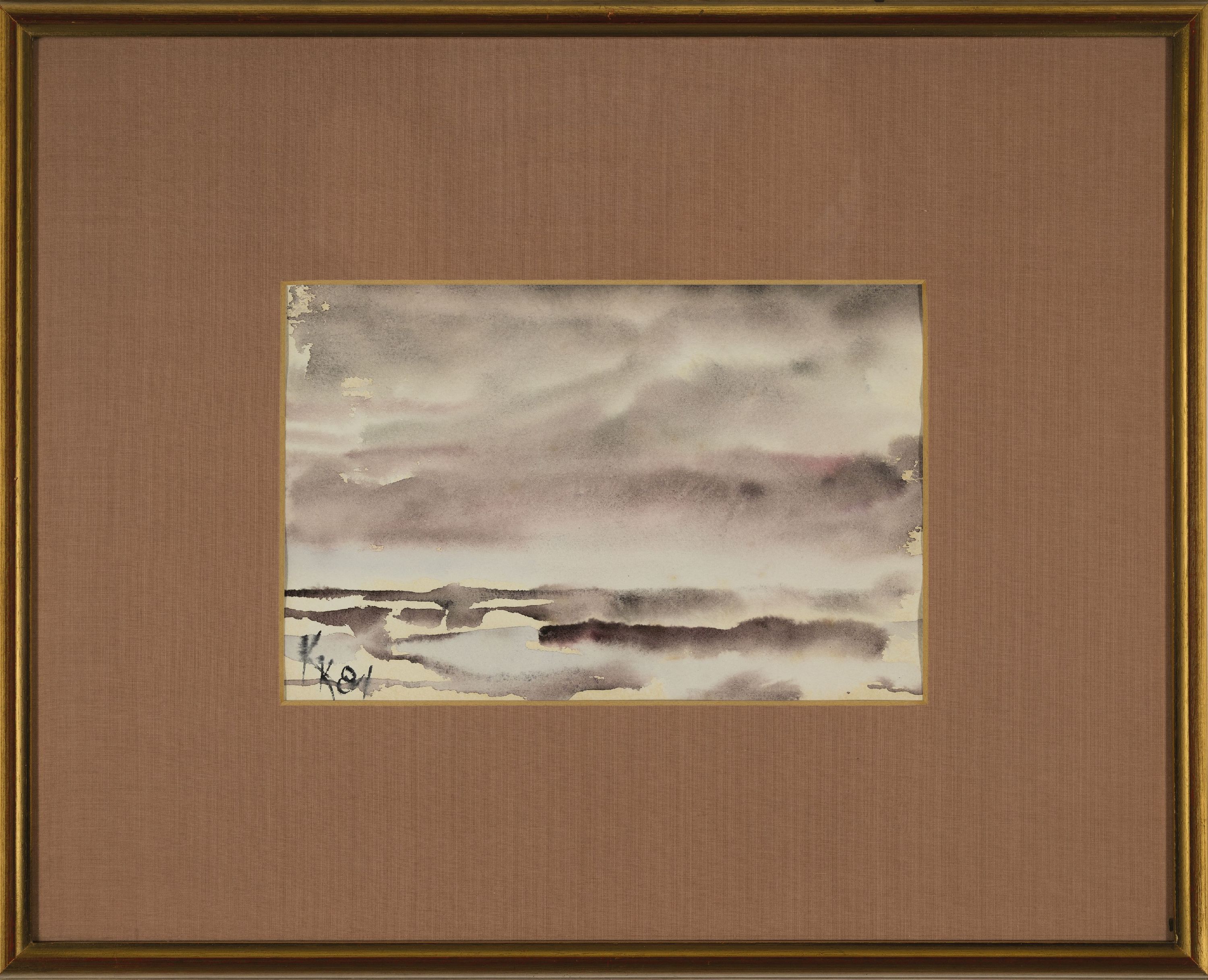 Detail l: Katharina Kluge, geb. 1925 Langenbielau/ Schlesien, 6 Aquarelle nass in nass mit Landschaftsdarstellungen, alle monogrammiert KK und dat. 77 bzw. 81, ...