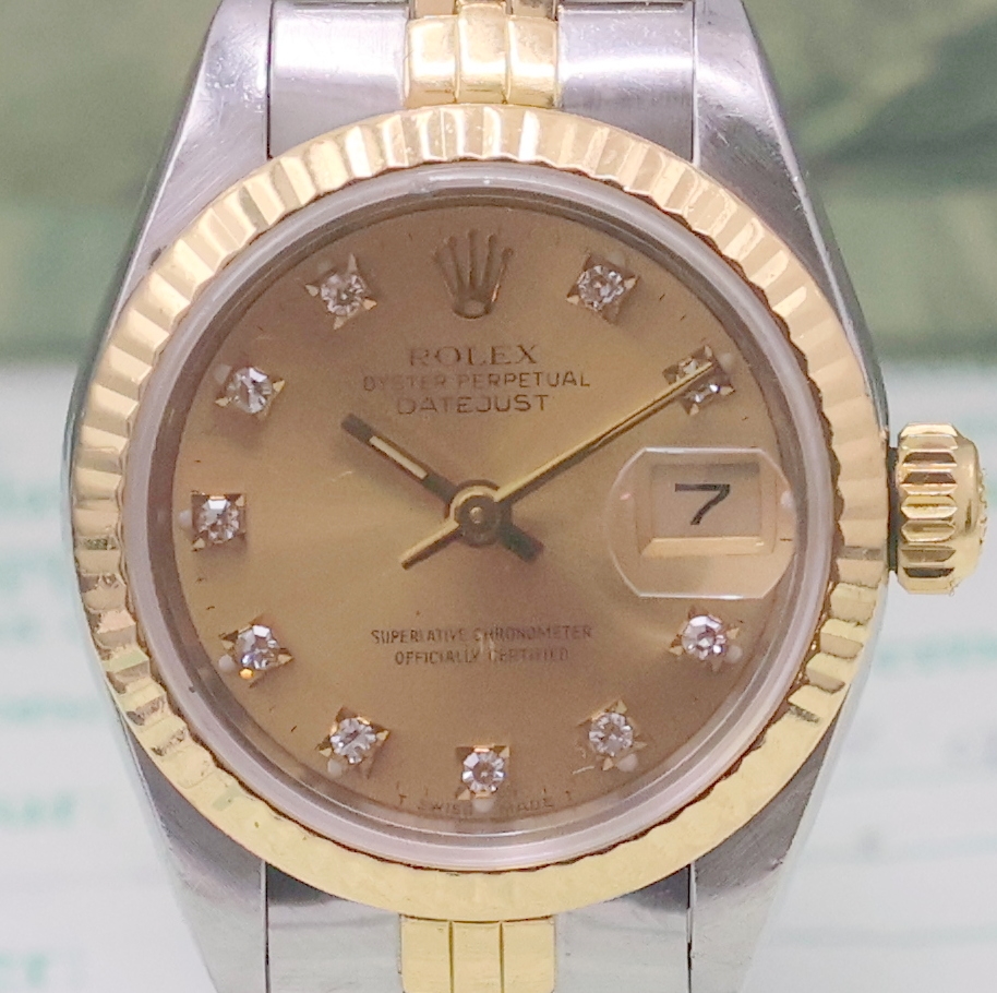 Detail a: ROLEX Damenarmbanduhr Oyster Perpetual Datejust Referenz 69173, Automatik, LC 100, R-Serie, Chronometer der Superlative in Edelstahl/Gold kombiniert ...