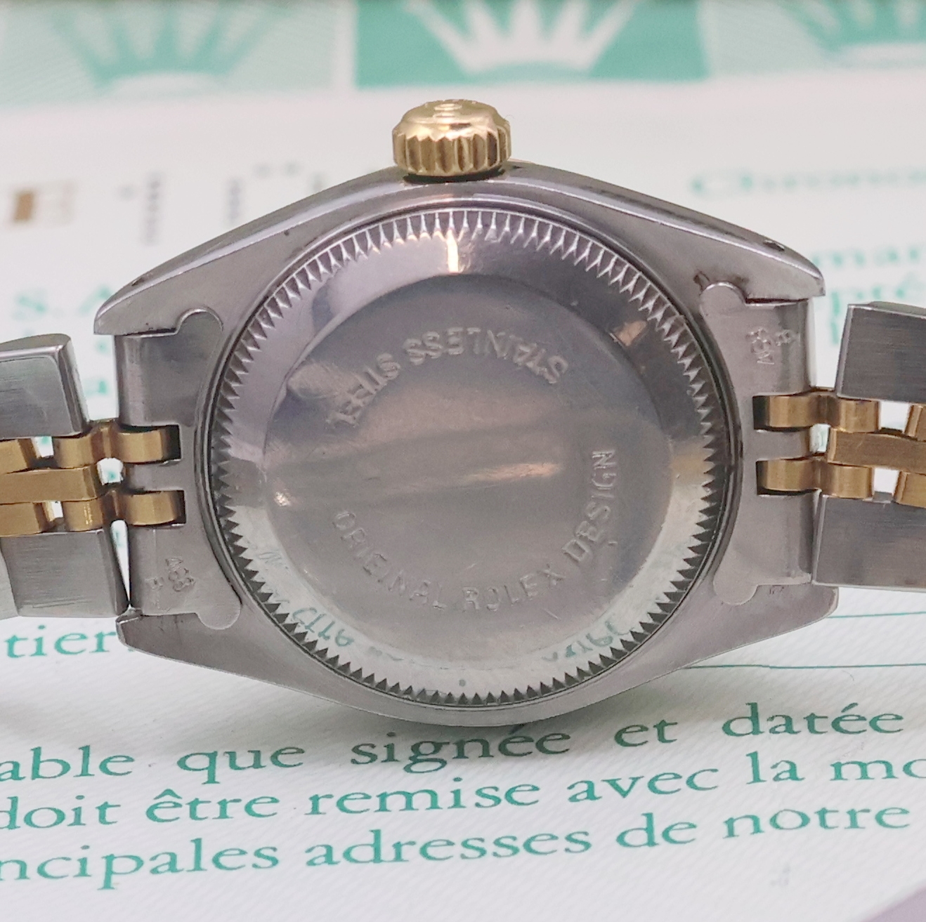 Detail d: ROLEX Damenarmbanduhr Oyster Perpetual Datejust Referenz 69173, Automatik, LC 100, R-Serie, Chronometer der Superlative in Edelstahl/Gold kombiniert ...