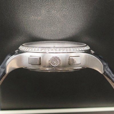 26965614c - WEMPE Armbandchronograph Serie Zeitmeister, Automatik, Edelstahlgeh. inkl. Lederband m. ...