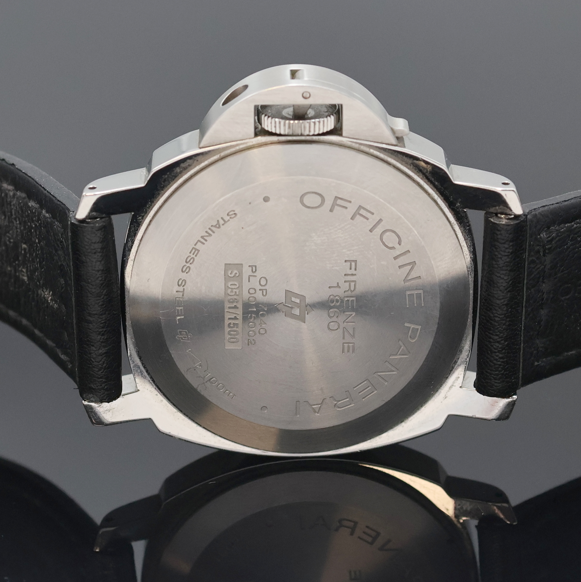Detail d: PANERAI Luminor Marina Logo limitierte Herrenarmbanduhr Referenz PAM00631/OP7040, Handaufzug, Schweiz um 2017, auf 1500 Stück limitierte S-Serie, ...