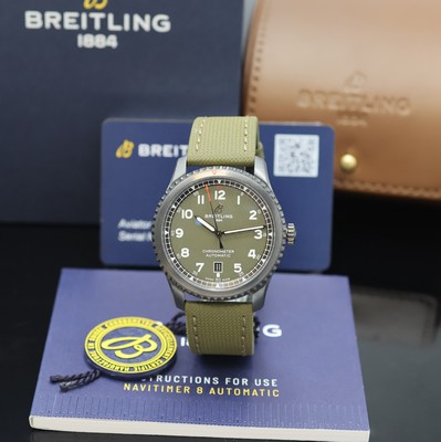 Image 26965707 - BREITLING Aviator 8 Black Steel Curtiss Warhawk Armbandchronometer Referenz M17315, ...