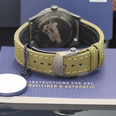 26965707b - BREITLING Aviator 8 Black Steel Curtiss Warhawk Armbandchronometer Referenz M17315, ...