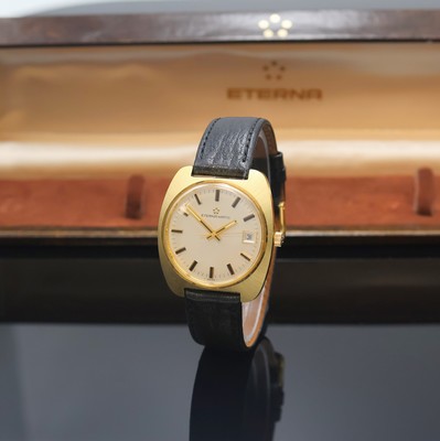 Image 26965717 - ETERNA-MATIC Referenz 448T nahezu neuwertige vergoldete Armbanduhr im original Etui, ...