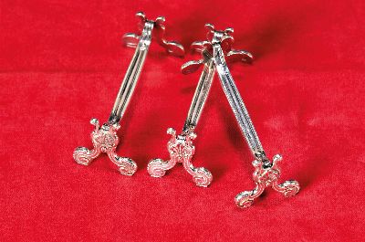 26965759b - 12 Messerbänkchen, Christofle, Paris, 2. Hälfte 20. Jh., Metall versilbert, ...