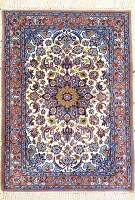 Image Esfahan fein, Persien, Neuwertig, Korkwolleauf Seide, ca. 93 x 67 cm Schätzpreis: ...
