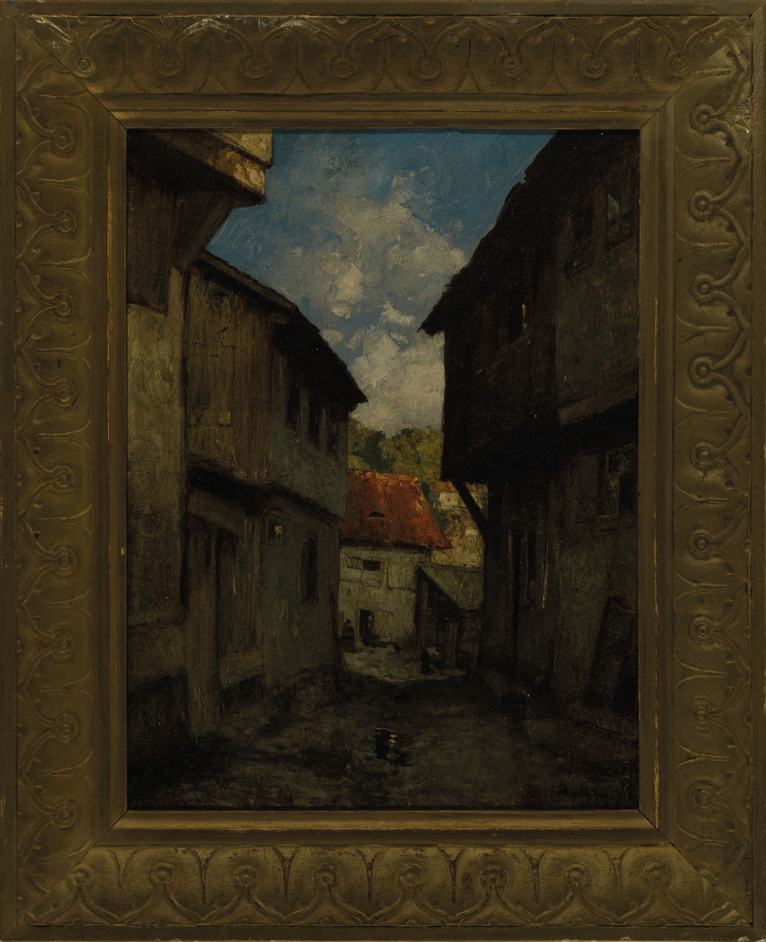 Detail k: Curt Agthe, 1862-1943 Berlin, Stadtansicht, Öl/Malkarton, rechts unten sign., ca. 40x30cm, R. ca. 52x42cm