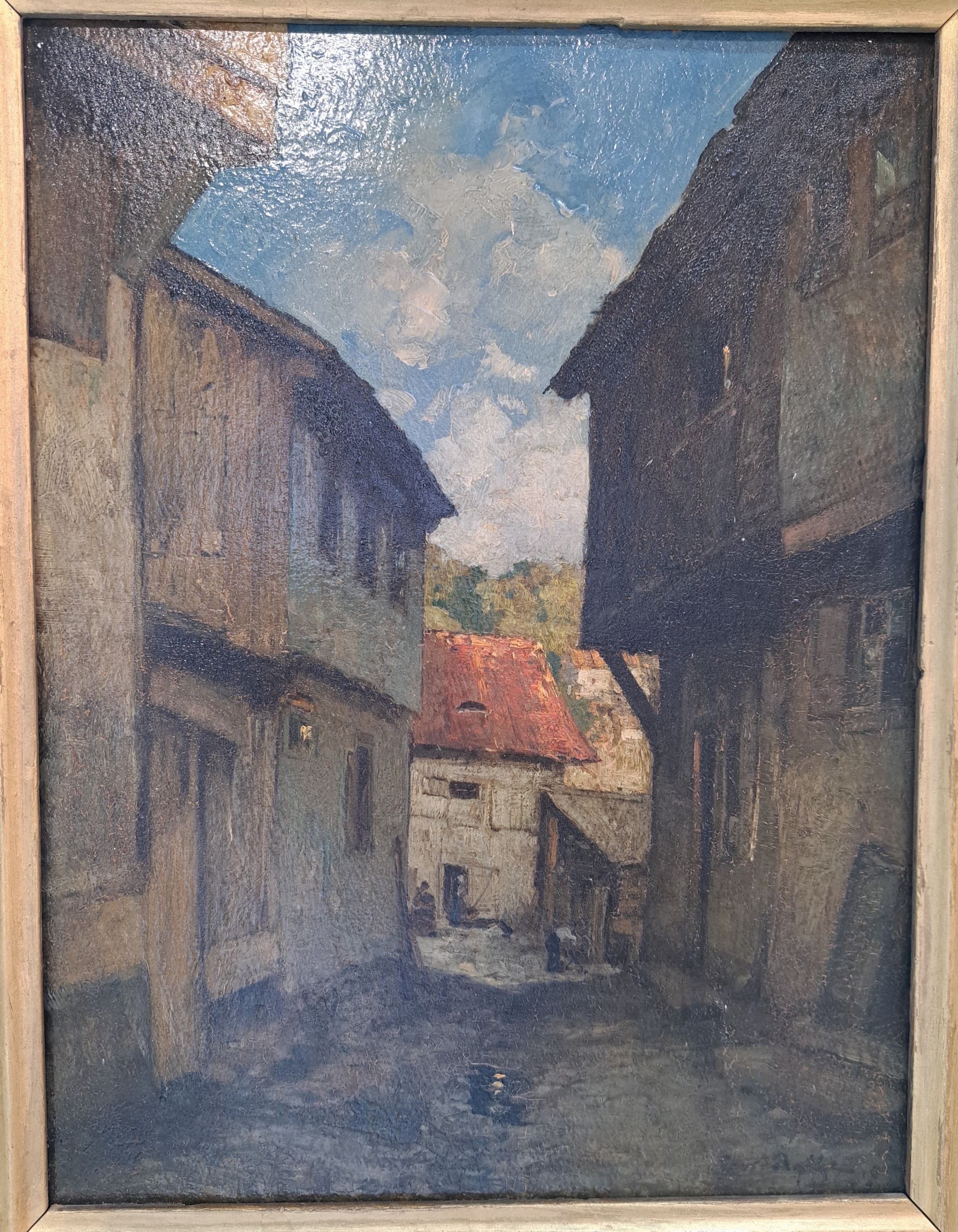 Detail m: Curt Agthe, 1862-1943 Berlin, Stadtansicht, Öl/Malkarton, rechts unten sign., ca. 40x30cm, R. ca. 52x42cm