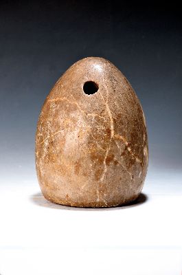 Image 26966409 - Ritualstein bzw. Steingewicht, Afghanistan, massiver weiß geäderter Stein, ...