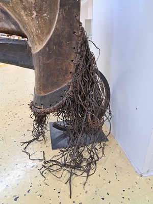 26966410d - Gesichtsmaske, Songye, DR Kongo, Mitte 20.Jh. , Holz geschnitzt, partielle ...