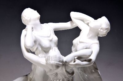 26966538a - Porzellangruppe/-Figur, Rosenthal, "Festreigen", Entwurf Karl Himmelstoss um ...