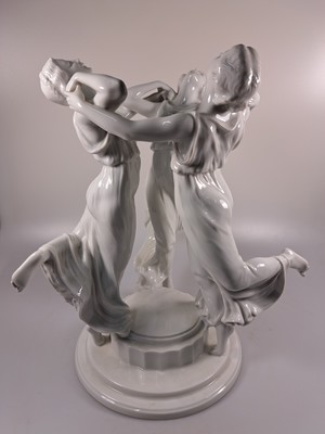 26966538f - Porzellangruppe/-Figur, Rosenthal, "Festreigen", Entwurf Karl Himmelstoss um ...