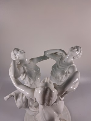 26966538h - Porzellangruppe/-Figur, Rosenthal, "Festreigen", Entwurf Karl Himmelstoss um ...