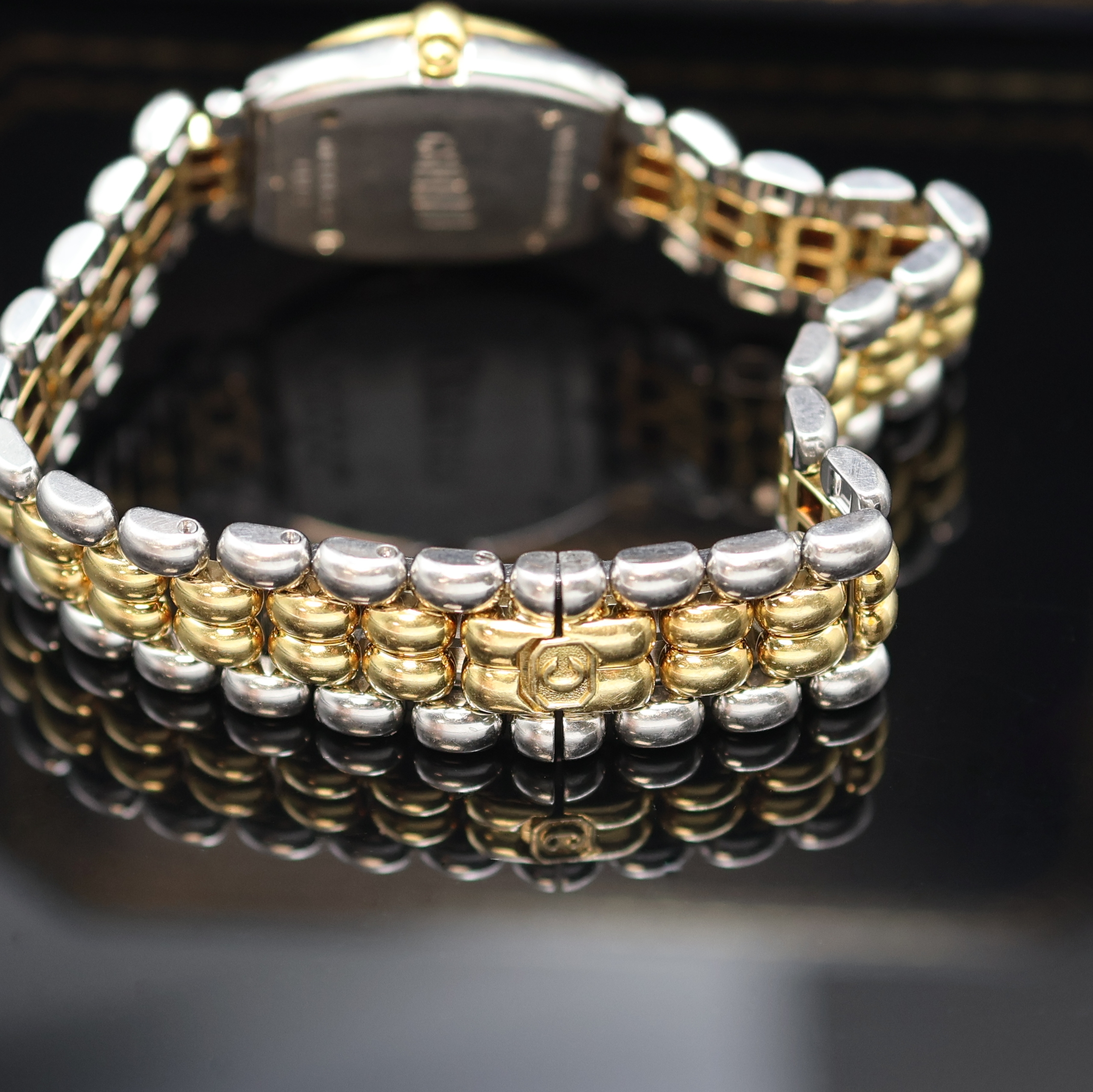 Detail b: CHOPARD Damenarmbanduhr Modellserie Gstaad Referenz 8112, Schweiz um 2000, quarz, Edelstahl/Gold komb. inkl. orig. Gliederband m. dopp. Faltschl., ...