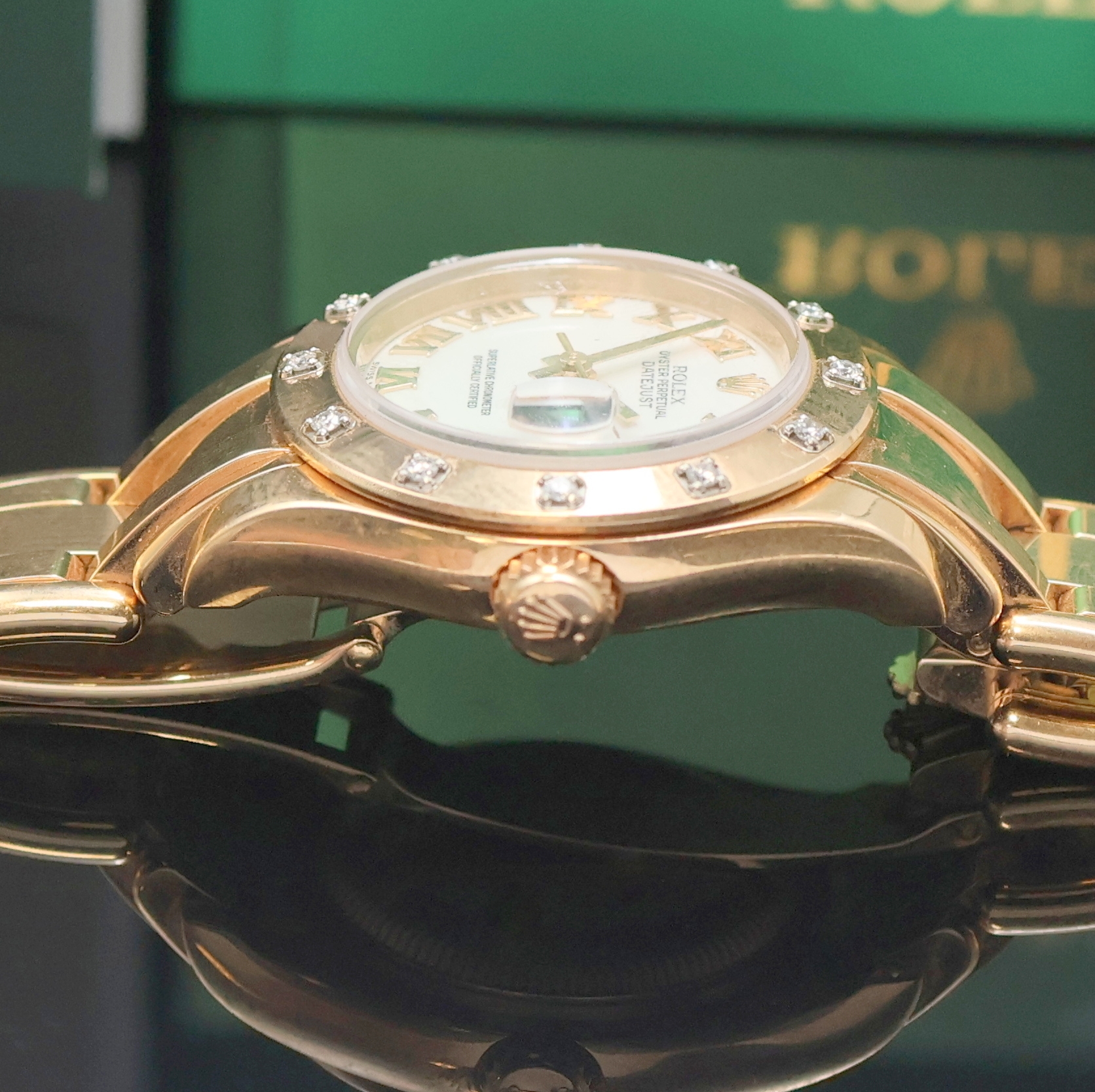 Detail c: ROLEX Oyster Perpetual Datejust Pearlmaster Referenz 80315 in RoseG 750/000, Schweiz verk. lt. beil. Pap. 11/2019, Automatik, Chronometer der ...