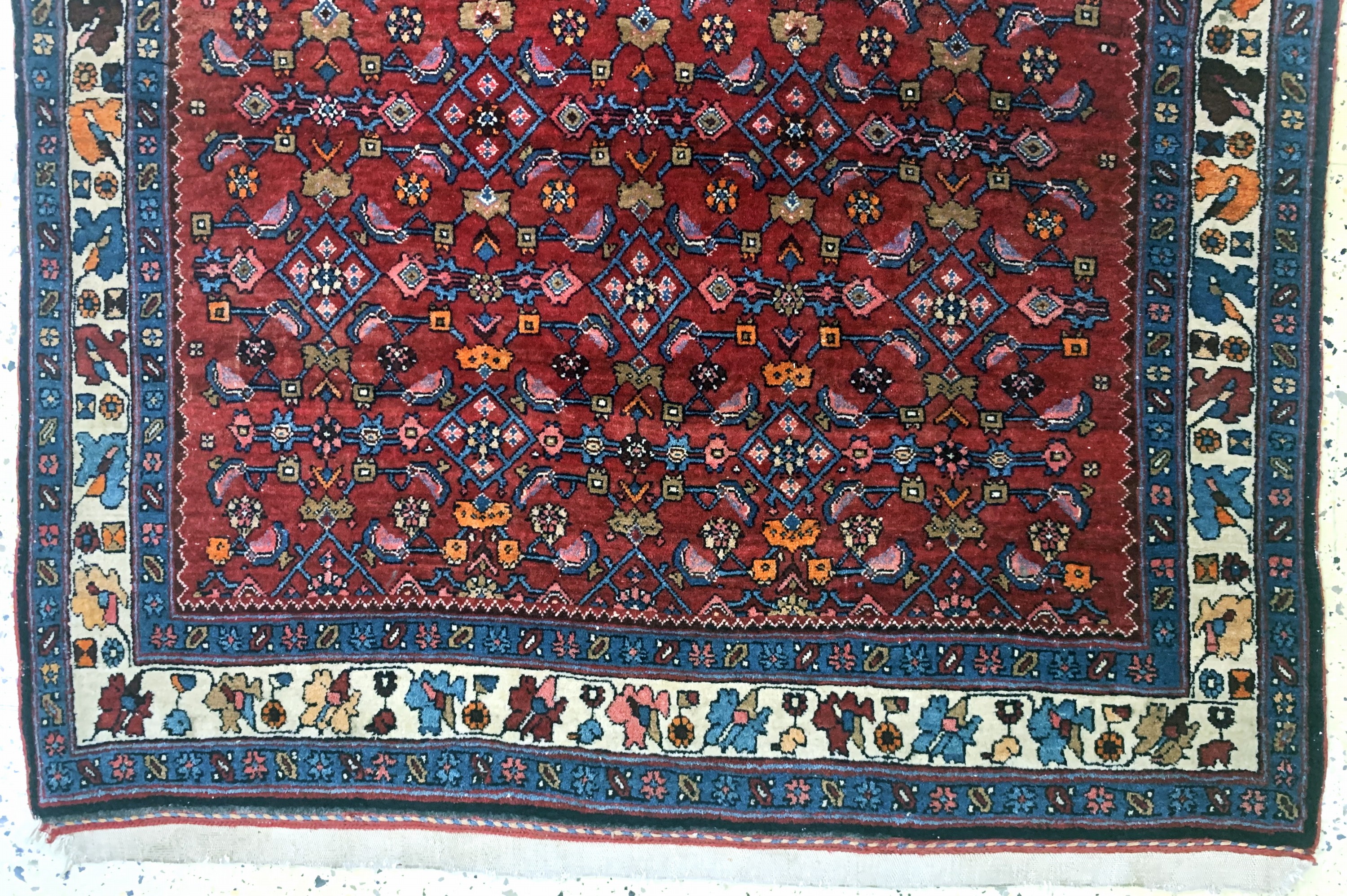 Detail b: Bidjar alt, Persien, Anfang 20.Jhd, Wolle auf Baumwolle, ca. 135 x 122 cm, EHZ: 2