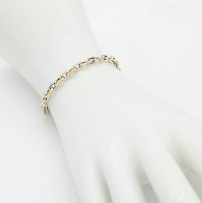 26966600a - Gliederarmband, WG/GG 585/000, Karabiner- schl., L. ca. 19 cm
