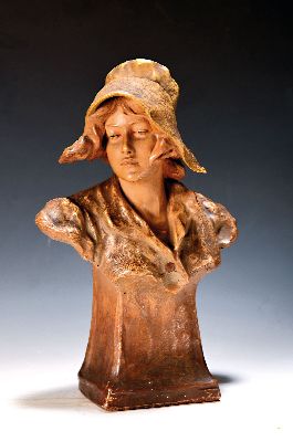 Image 26966665 - Büste einer jungen Holländerin, Friedrich Goldscheider, Wien, um 1900/05, ...