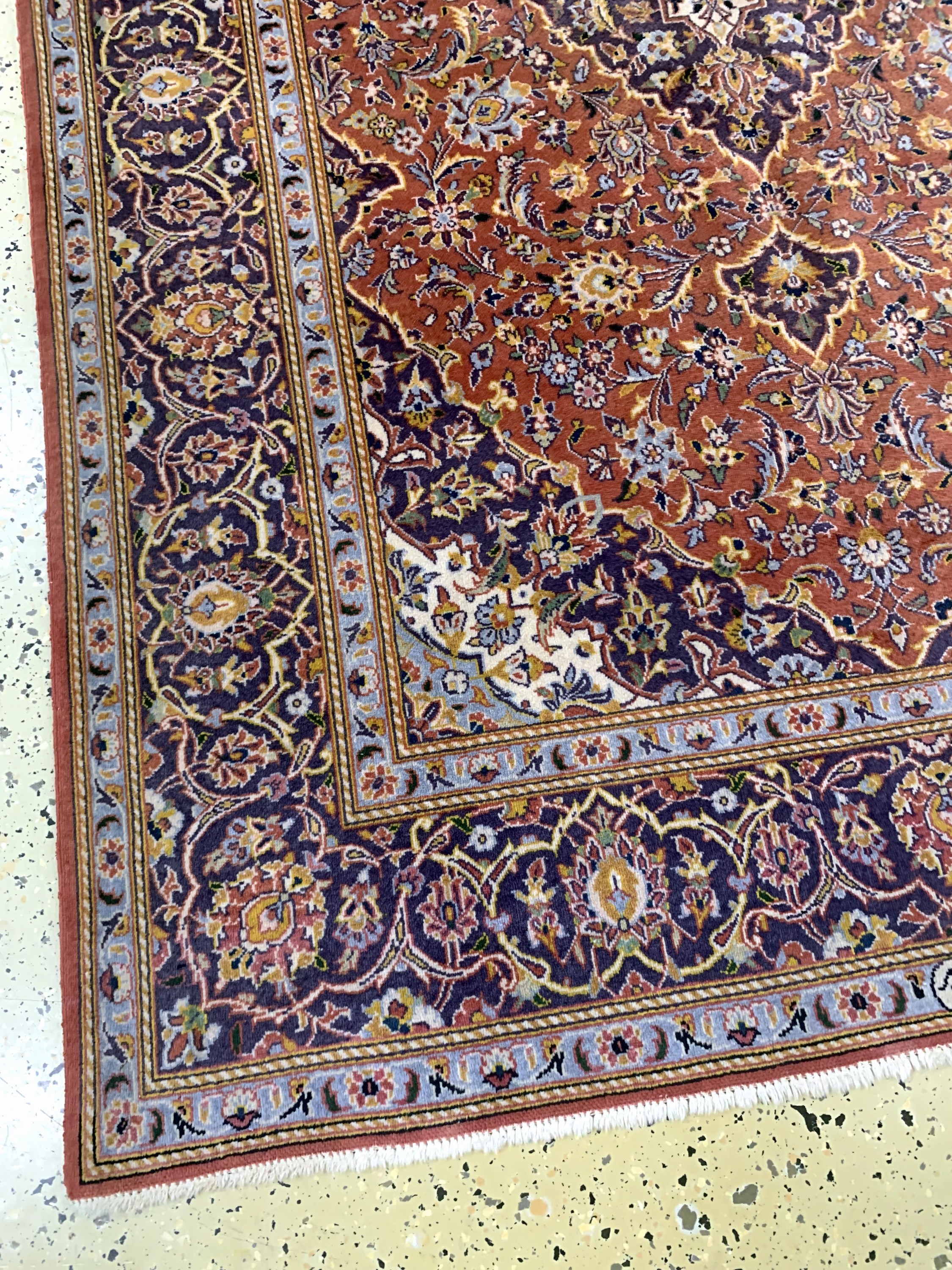 Detail b: Keschan Kork Persien, signiert"Shadsar", Mitte 20.Jhd, Korkwolle auf Baumwolle, ca. 225x 135 cm, EHZ: 2