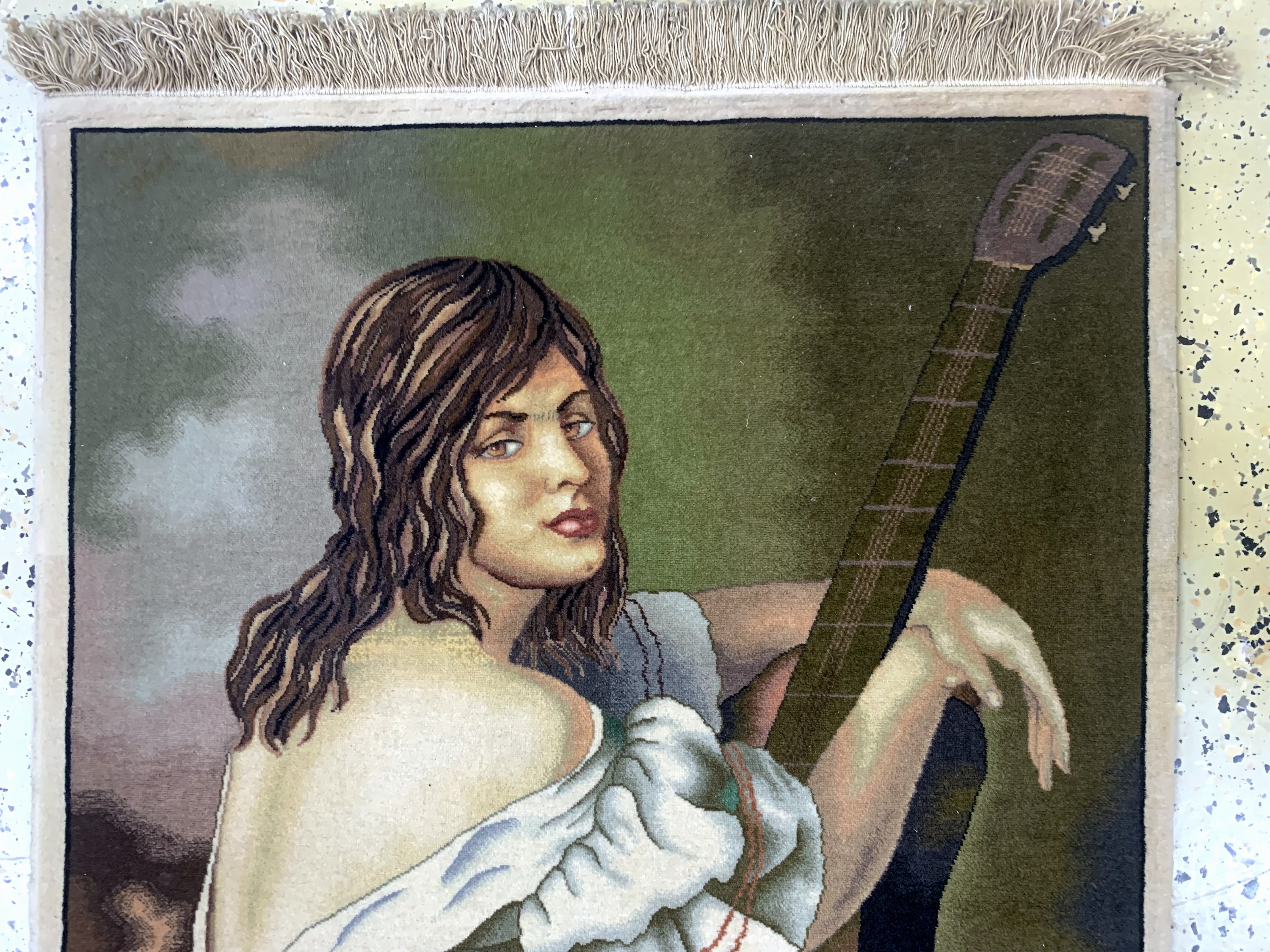 Detail a: Täbriz fein(50 Raj), Persien, Ende 20.Jhd, Korkwolle auf Baumwolle, ca. 104 x 77 cm, EHZ:2, (Mottenfrass am Rand)