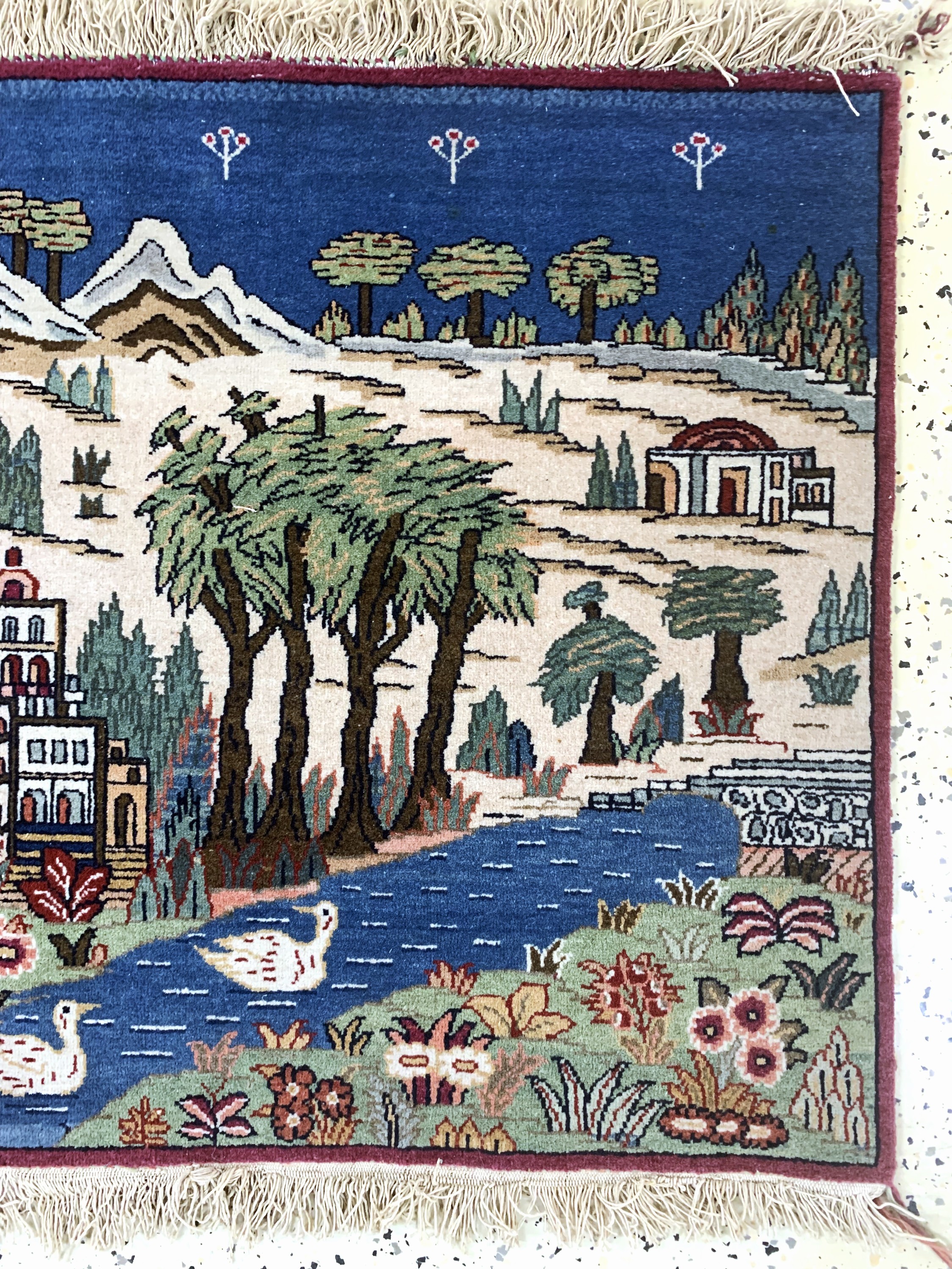 Detail a: Keschan alt, Persien, Mitte 20.Jhd, Wolle auf Baumwolle, ca. 88 x 64 cm, EHZ: 2