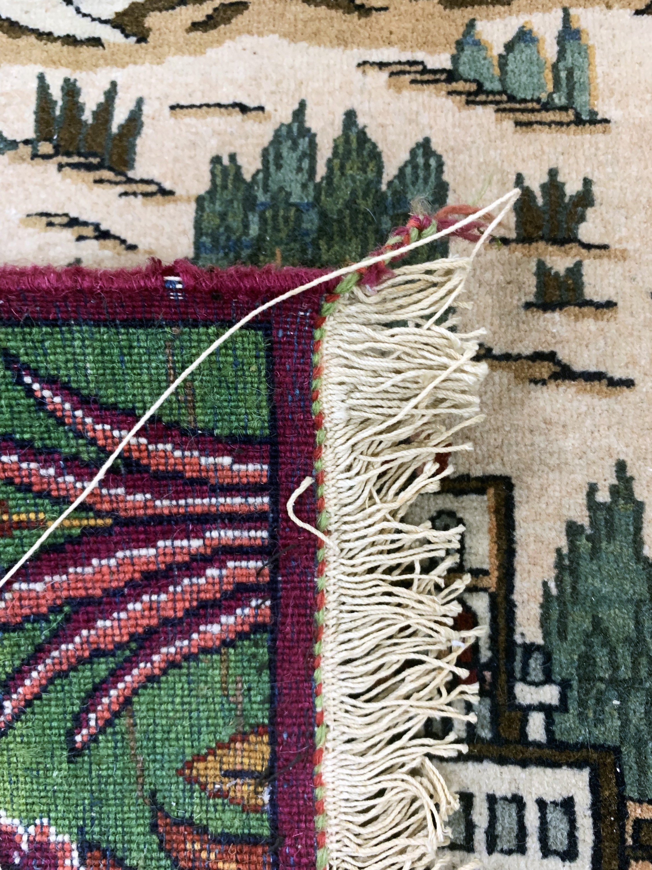 Detail c: Keschan alt, Persien, Mitte 20.Jhd, Wolle auf Baumwolle, ca. 88 x 64 cm, EHZ: 2