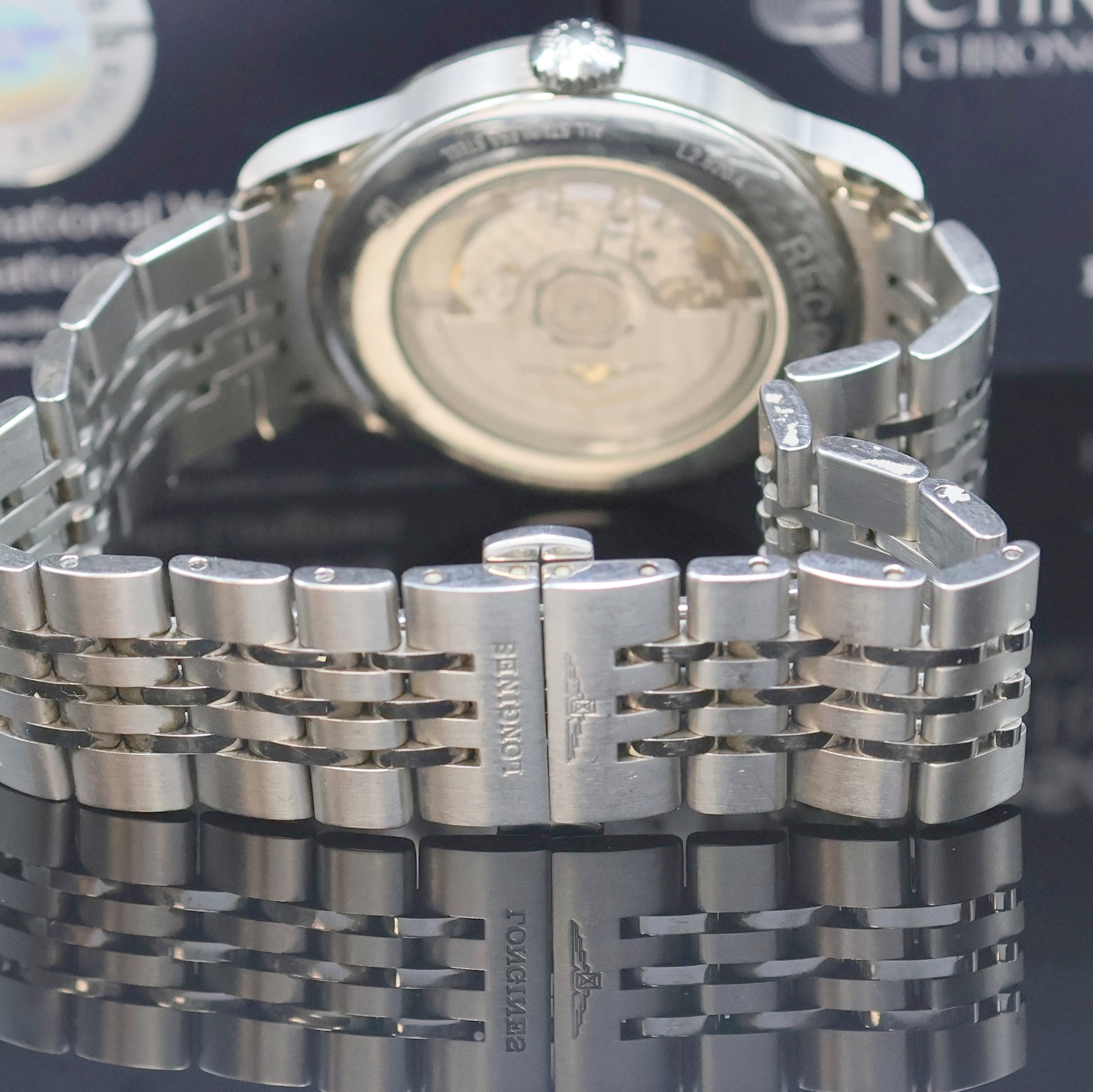 Detail b: LONGINES Record Chronometer Armbanduhr Referenz L2.820.4, Schweiz verk. lt. Pap. 06/2024, Automatik, beids. vergl. Edelstahlgeh. inkl. orig. ...