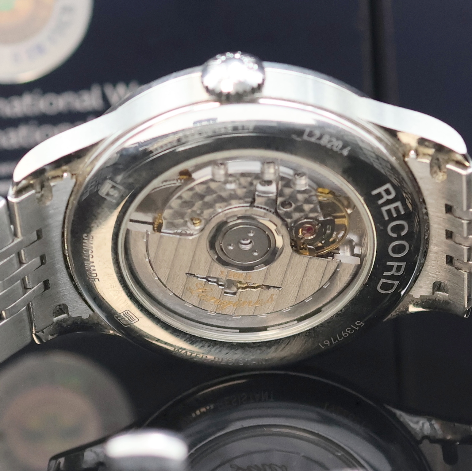 Detail d: LONGINES Record Chronometer Armbanduhr Referenz L2.820.4, Schweiz verk. lt. Pap. 06/2024, Automatik, beids. vergl. Edelstahlgeh. inkl. orig. ...