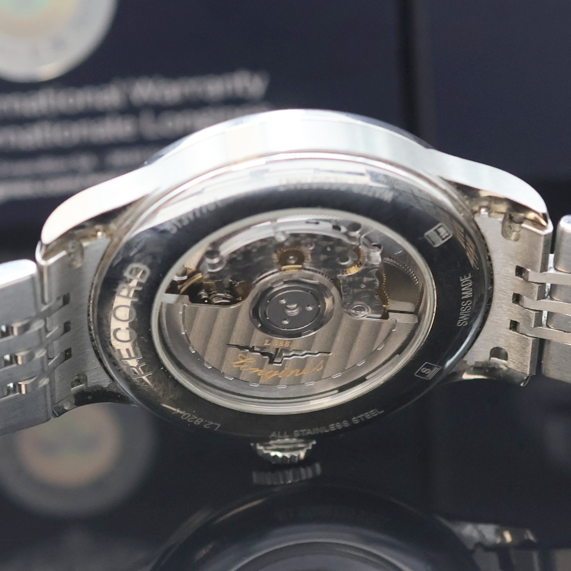 Detail e: LONGINES Record Chronometer Armbanduhr Referenz L2.820.4, Schweiz verk. lt. Pap. 06/2024, Automatik, beids. vergl. Edelstahlgeh. inkl. orig. ...