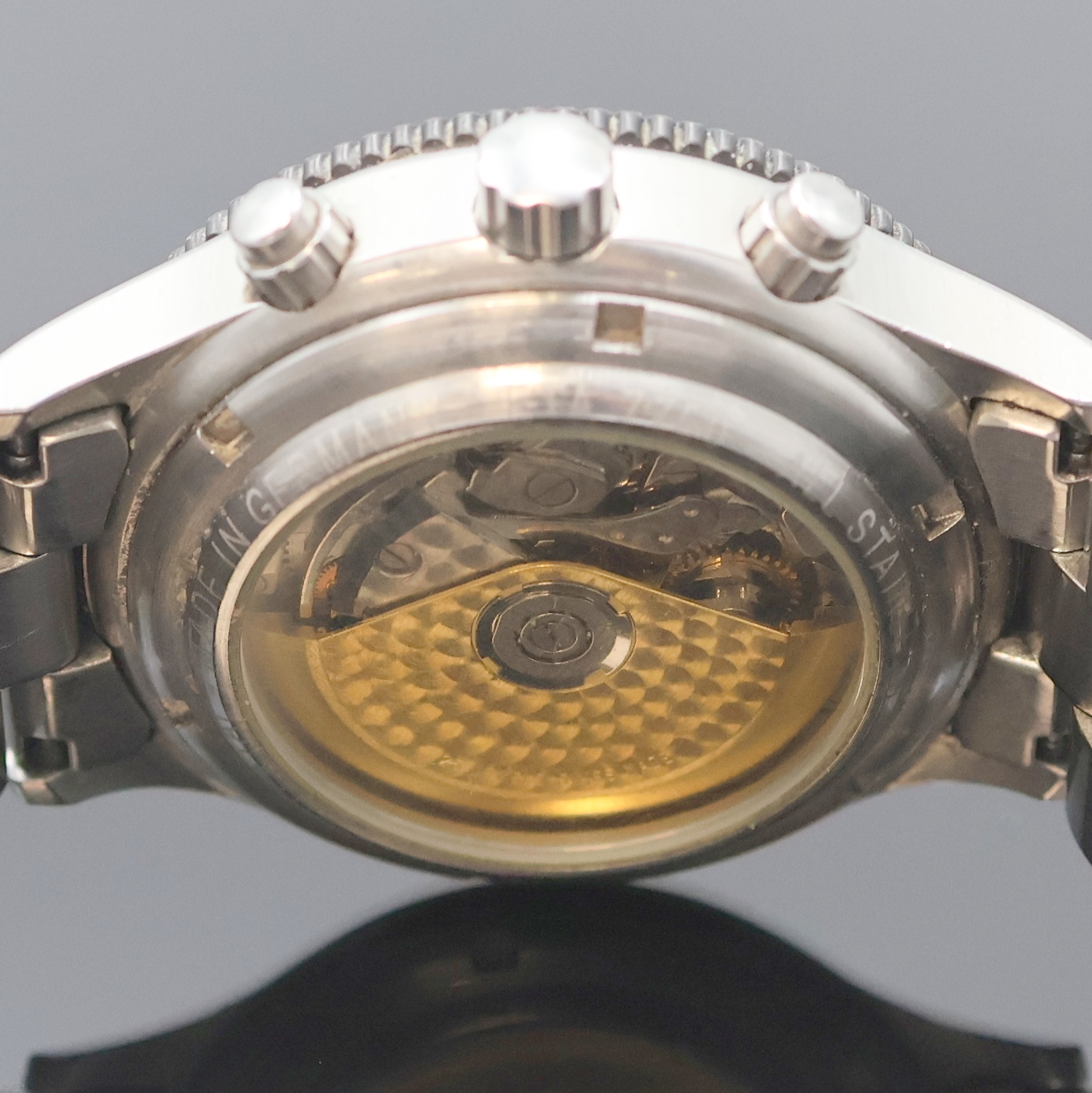 Detail d: LACO by LACHER Armbandchronograph Limited Edition 200, Deutschland um 2000, Automatik, Edelstahlgeh. inkl. Gliederband m. dopp. Faltschl., beids. ...
