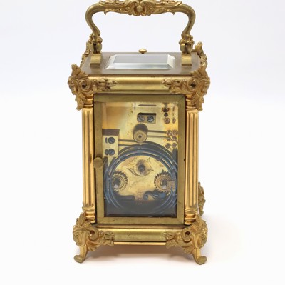 26966821d - HENRI JACOT 8 Tage Reiseuhr mit Schlagwerk und Repetition, Frankreich um 1880, ...