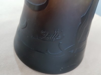 26966960e - Große Vase, Emile Gallé, um 1900-10, Dekor von filigranen Gräsern und ...