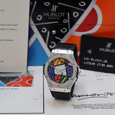 Image HUBLOT extrem seltene, auf 30 Stück limitierte Platin Herrenarmbanduhr Classic ...