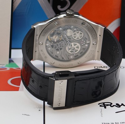 26967131b - HUBLOT extrem seltene, auf 30 Stück limitierte Platin Herrenarmbanduhr Classic ...