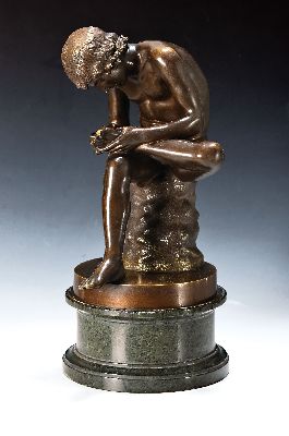 Image 26967677 - Bronzefigur, wohl deutsch, um 1900, Dornauszieher, nach dem Vorbild des kapitolinischen ...