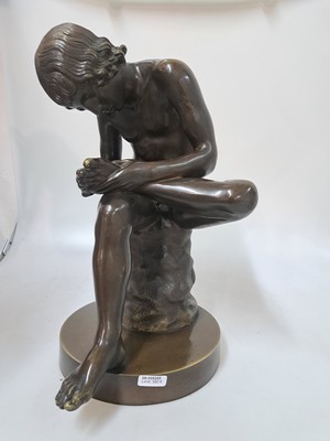 26967677a - Bronzefigur, wohl deutsch, um 1900, Dornauszieher, nach dem Vorbild des kapitolinischen ...