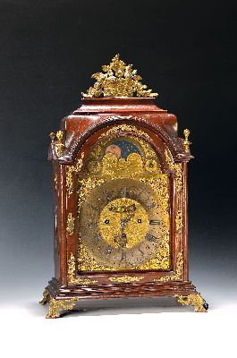 Image 26967683 - Barockuhr mit Mondphase und Datum und sog. Wiener Schlag, Wenceslaus Wilfarth Prag, um ...