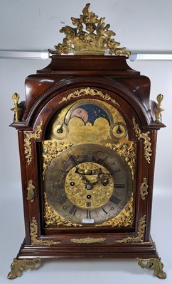 26967683a - Barockuhr mit Mondphase und Datum und sog. Wiener Schlag, Wenceslaus Wilfarth Prag, um ...