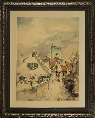 26967693l - Heiner Deege, 1920-2007 Haßloch, 2 Aquarelle: 1x Monterossa, signiert und dat. 1965, ...