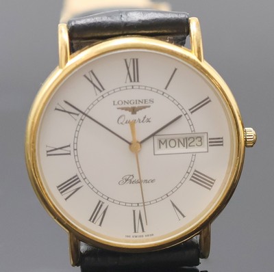 26967772a - LONGINES Résence Damen/Herren 2 Armbanduhren, Schweiz um 1985, verg. Geh. m. ...
