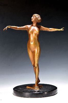 Image 26967775 - Bronzefigur, "Tänzerin", Frankreich, signiert Dumont-Paris, um 1900/10, ...