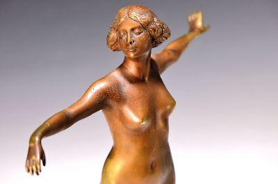 26967775b - Bronzefigur, "Tänzerin", Frankreich, signiert Dumont-Paris, um 1900/10, ...