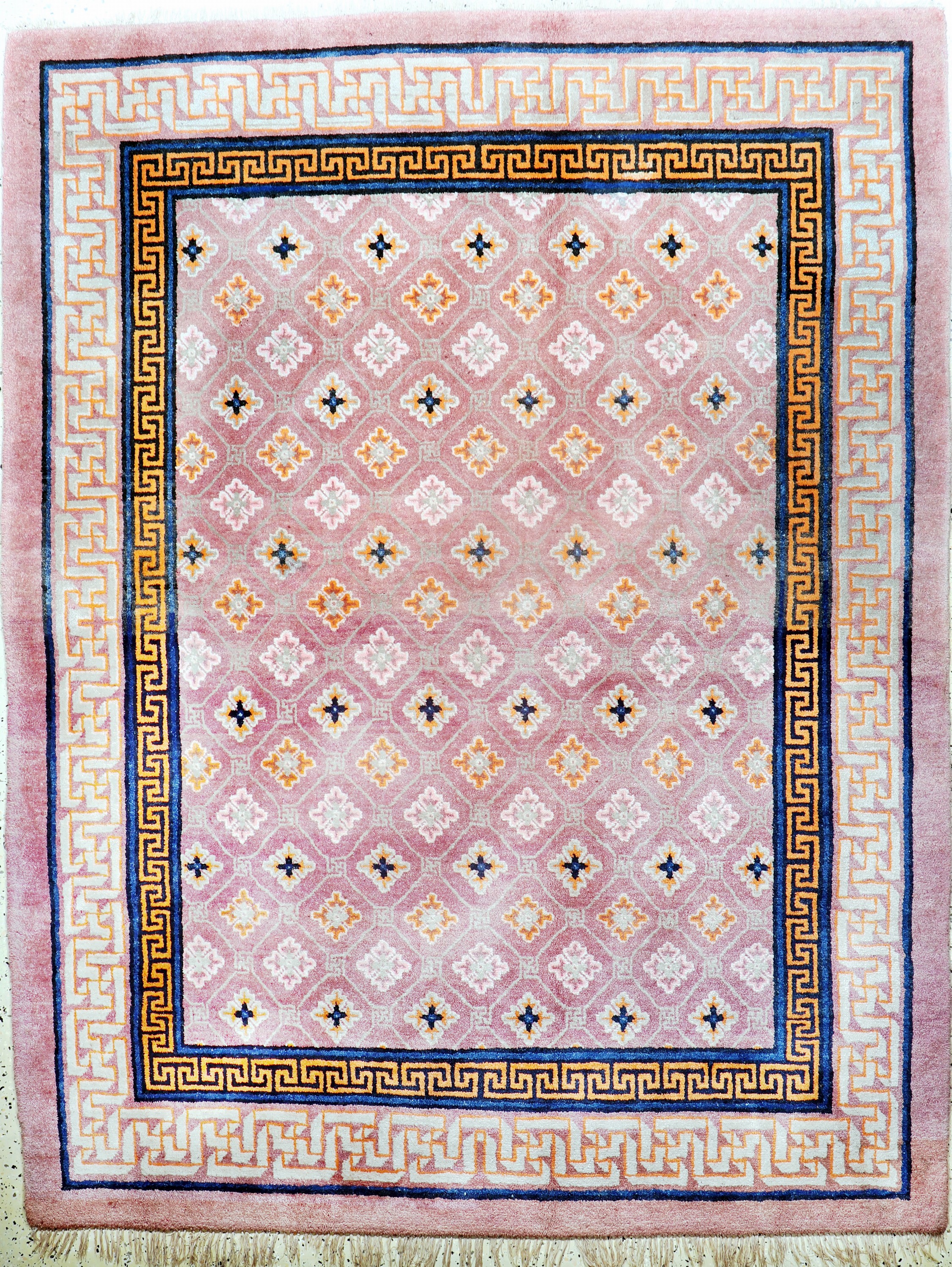 Pao Tow antik, China, um 1900, Wolle auf Baumwolle, ca. 235 x 180 cm, verblasst, EHZ: 2