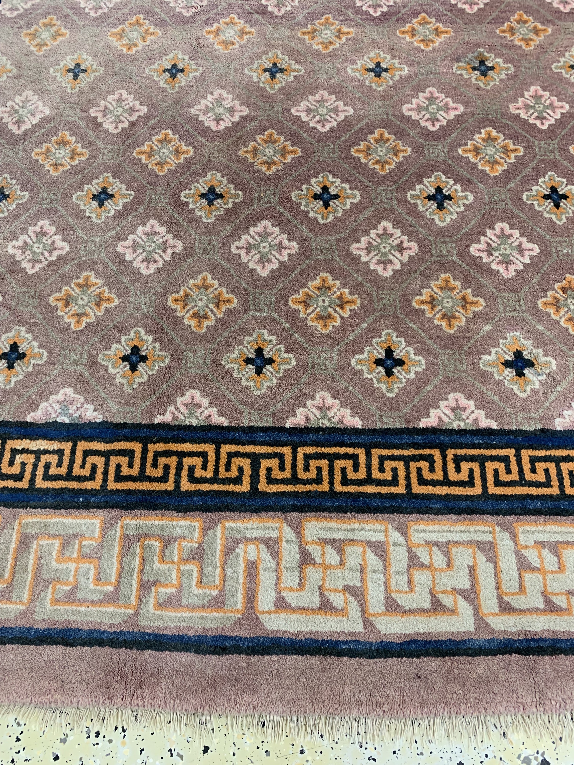 Detail e: Pao Tow antik, China, um 1900, Wolle auf Baumwolle, ca. 235 x 180 cm, verblasst, EHZ: 2