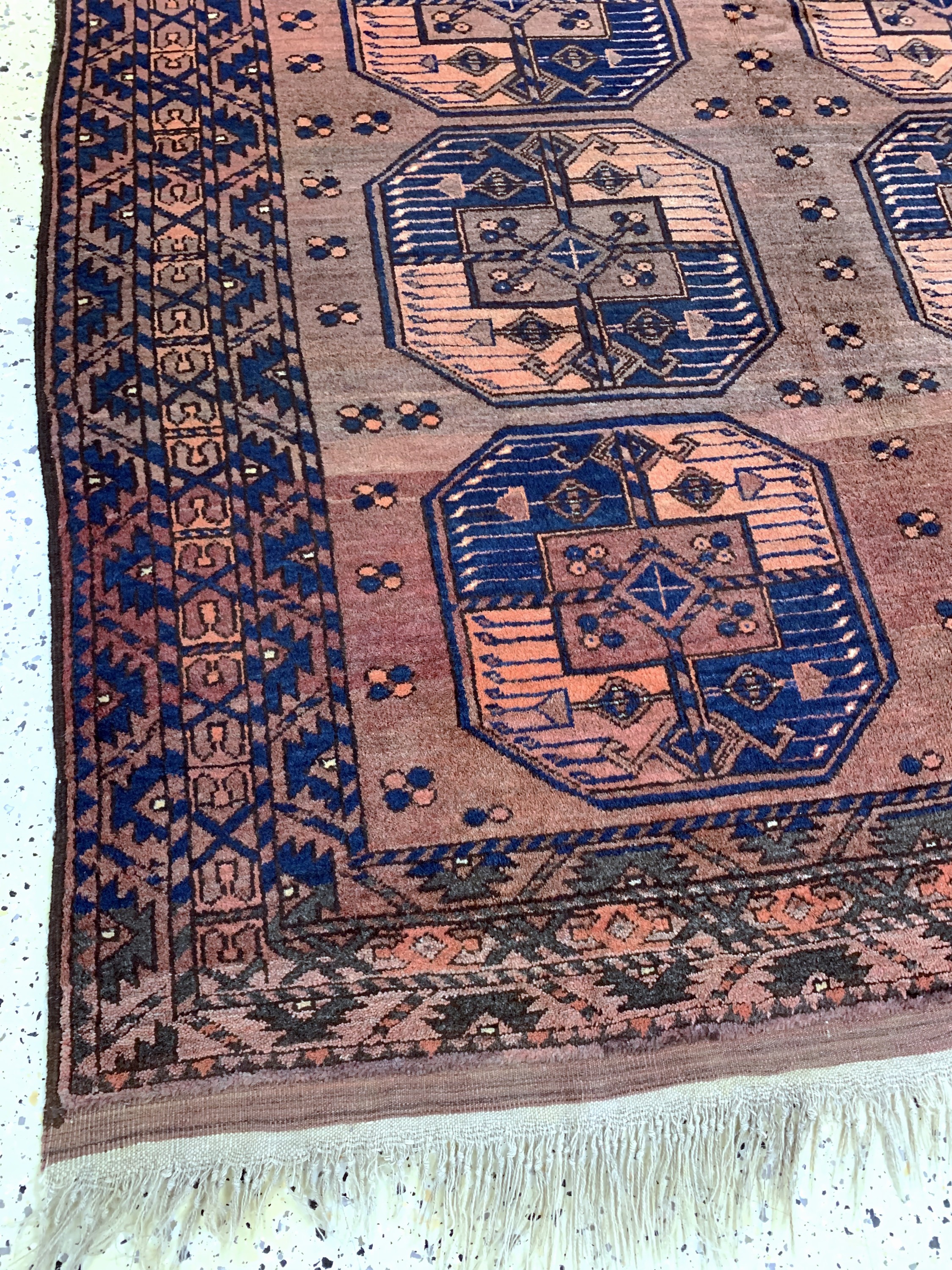 Detail d: Ersari alt, Afghanistan, Anfang 20.Jhd, Wolle auf Wolle, ca. 230 x 160 cm, EHZ: 2