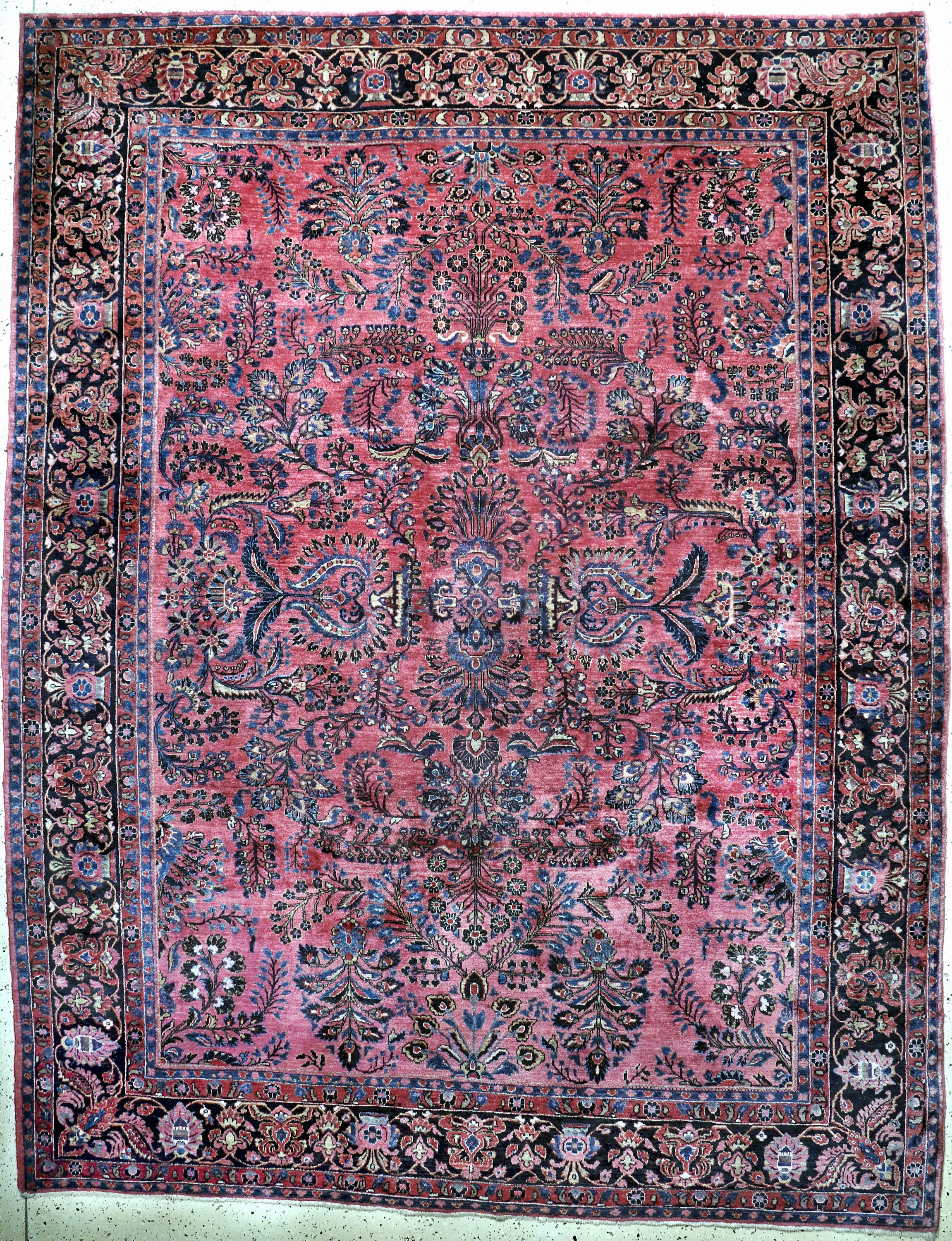 Us Re-Import Sarogh antik, Persien, um 1900, Korkwolle auf Baumwolle, ca. 353 x 275 cm, EHZ: 2