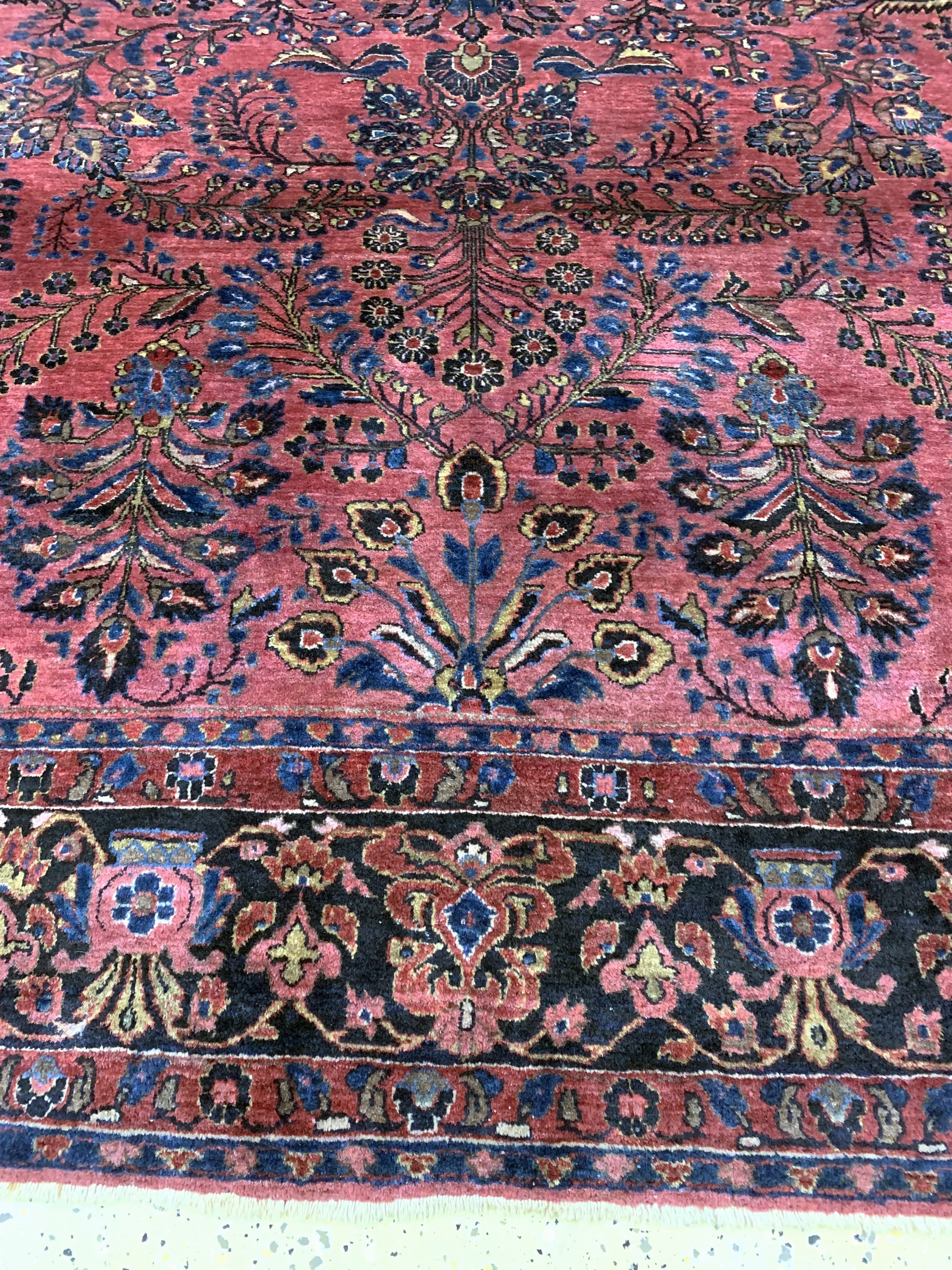Detail b: Us Re-Import Sarogh antik, Persien, um 1900, Korkwolle auf Baumwolle, ca. 353 x 275 cm, EHZ: 2